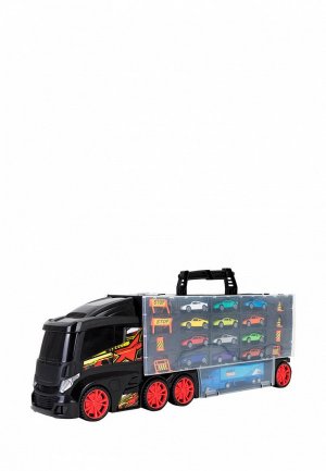 Набор игровой Givito Детская машинка серии Мой город (Автовоз - кейс 60 см, черный. из 12 машинок, 1 фуры и 8 дорожных знаков). Цвет: разноцветный