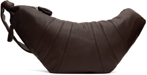 Коричневая большая сумка для круассанов , цвет Pecan brown Lemaire