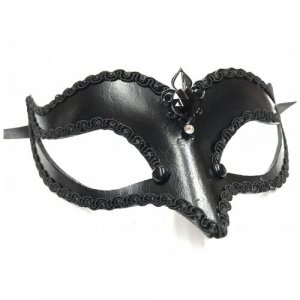 Венецианская маска Volpina, черная (10751) Giacometti. Цвет: черный