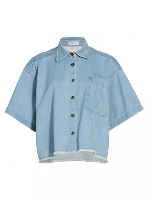 Укороченная джинсовая рубашка , синий Rosetta Getty