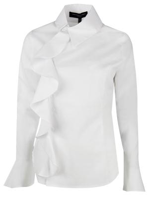 Блуза с воланом Forever Unique. Цвет: белый