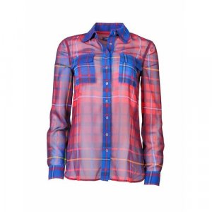 Рубашка , размер 50, синий TOMMY HILFIGER. Цвет: красный/синий