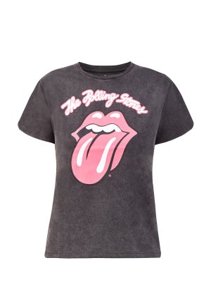Хлопковая футболка с эксклюзивным принтом Rolling Stones® MC2 SAINT BARTH. Цвет: серый
