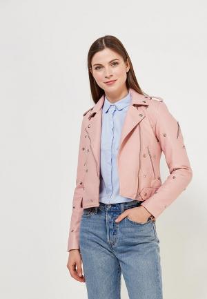 Куртка кожаная Grand Style. Цвет: розовый