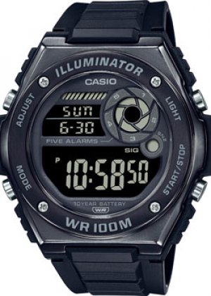 Японские наручные мужские часы MWD-100HB-1B. Коллекция Digital Casio