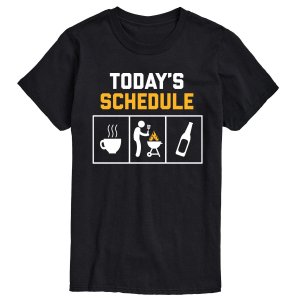 Пивная футболка для гриля Big & Tall Todays Schedule , черный Licensed Character
