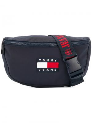 Поясная сумка в стиле 90-х Tommy Jeans. Цвет: синий