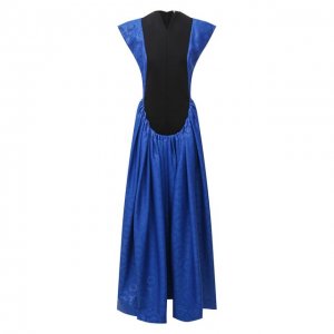 Платье из хлопка и шерсти Loewe. Цвет: синий