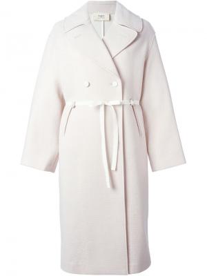 Двубортное пальто Ports 1961. Цвет: телесный