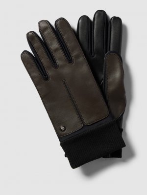 Перчатки с ребристыми манжетами модель Копенгаген, темно-коричневый Roeckl