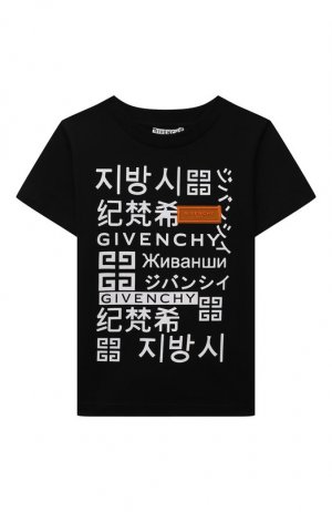 Хлопковая футболка Givenchy. Цвет: чёрный