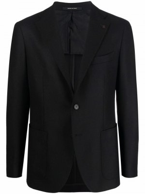 Однобортный кашемировый пиджак Tagliatore. Цвет: черный