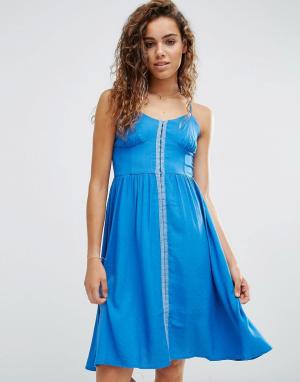 Платье с крючками d.RA. Цвет: синий