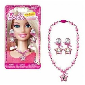Набор украшений для девочек, серьги и подвеска, , BBSE3C Barbie