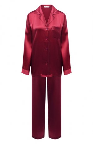 Шелковая пижама Luna Di Seta. Цвет: красный