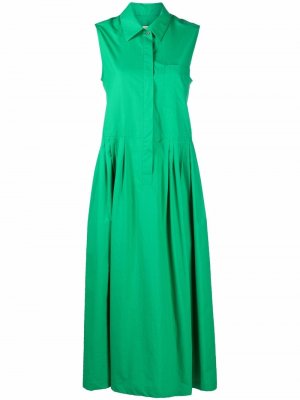 Поплиновое платье-рубашка Odeeh. Цвет: зеленый