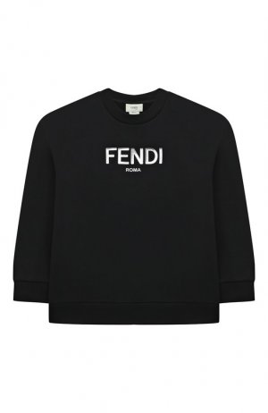 Хлопковый свитшот Fendi. Цвет: чёрный