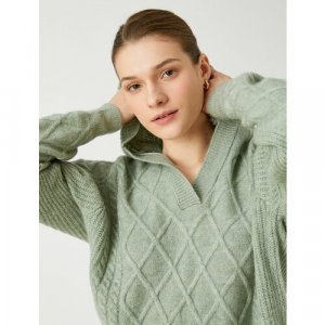 Пуловер , размер S, зеленый KOTON. Цвет: зеленый/светло-зеленый
