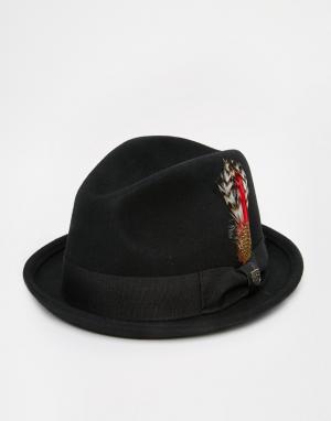 Мягкая фетровая шляпа Gain Brixton. Цвет: черный