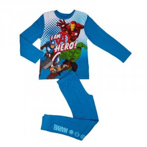 Пижамная футболка с принтом «Мстители» и синие штаны MARVEL Child
