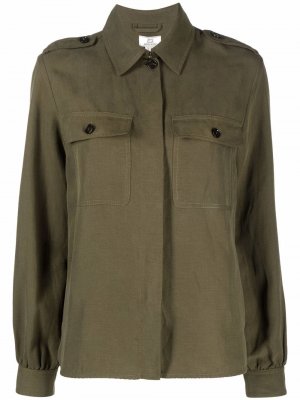 Fitted button-up shirt Woolrich. Цвет: зеленый