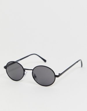 Черные овальные солнцезащитные очки -Черный Monki