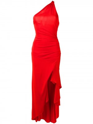 Вечернее платье на одно плечо Roberto Cavalli. Цвет: красный