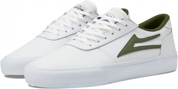 Кроссовки Manchester , цвет White/Olive Leather Lakai