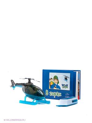 Игрушка Вертолет с книжкой и пультом управления Worx Toys. Цвет: черный, синий