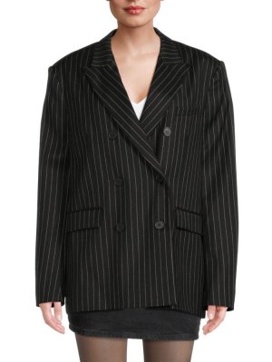 Полосатый пиджак Goni Iro, цвет Black Grey IRO