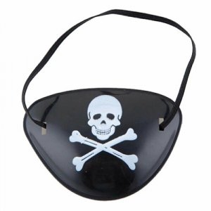 Наглазник черный пиратский Череп и кости, окклюдер пирата, карнавальный , детский Happy Pirate. Цвет: черный