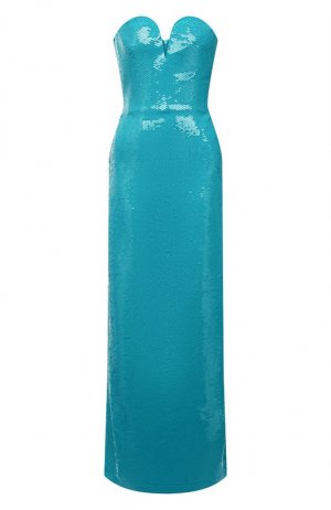 Платье с отделкой пайетками Bottega Veneta. Цвет: голубой