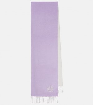 Шарф из шерсти и кашемира с вышивкой Anagram , фиолетовый Loewe