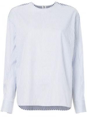 Полосатая блузка Cyclas. Цвет: синий