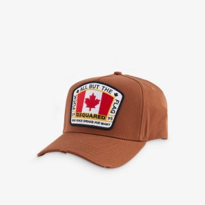Кепка из хлопкового твила с нашивкой-логотипом Canadian , цвет hazel Dsquared2