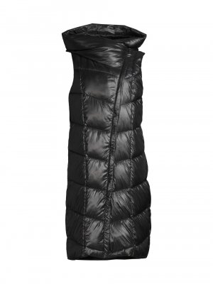 Длинный пуховик с объемным капюшоном , черный Donna Karan New York