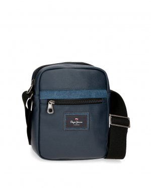 Мужская сумка через плечо Court темно-синего цвета среднего размера, синий Pepe Jeans