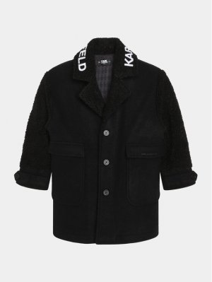 Пальто стандартного кроя, черный Karl Lagerfeld