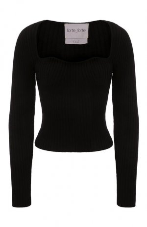 Шерстяной свитер Forte_forte. Цвет: чёрный