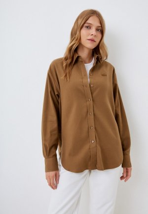 Рубашка Lacoste. Цвет: коричневый
