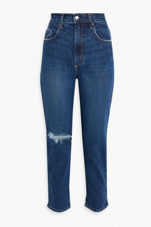 Укороченные узкие джинсы Frankie с высокой посадкой и потертостями. , средний деним Nobody Denim