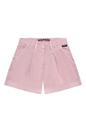 Хлопковые шорты Aspesi. Цвет: розовый
