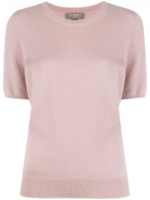 Кашемировая футболка с круглым вырезом N.Peal. Цвет: розовый