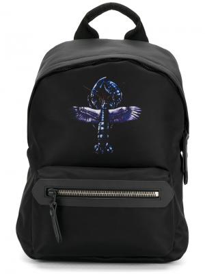 Рюкзак с принтом рака Lanvin. Цвет: чёрный