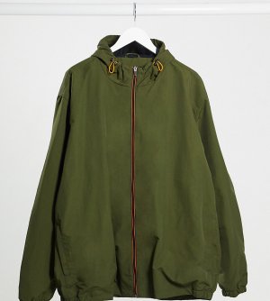 Зеленая легкая куртка с капюшоном -Зеленый Jacamo