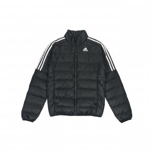 Logo Print Stand Collar Cotton-Padded Sport Jacket Men Outerwear Black GH4589 Adidas