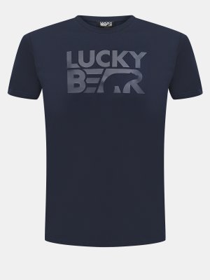 Футболки Lucky Bear. Цвет: темно-синий