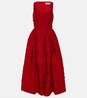 Платье миди с вышивкой ELIE SAAB, красный Saab
