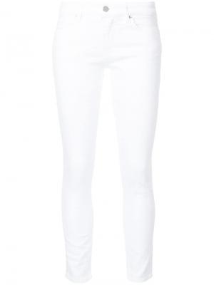 Облегающие укороченные джинсы Victoria Beckham. Цвет: белый