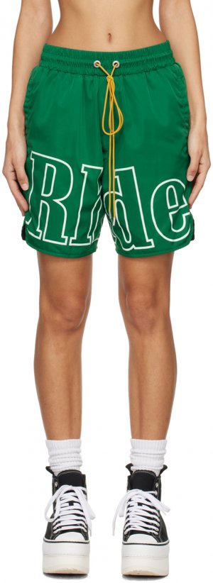 Зеленые спортивные шорты Rhude